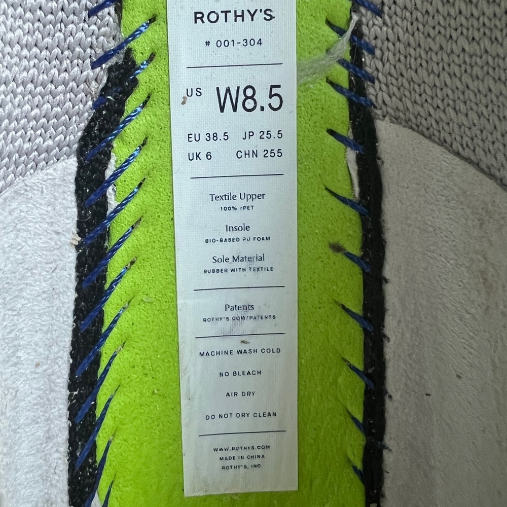 Silver Metallic Rothy’s - Round Toe - “The Flat” - Picture 6 of 6